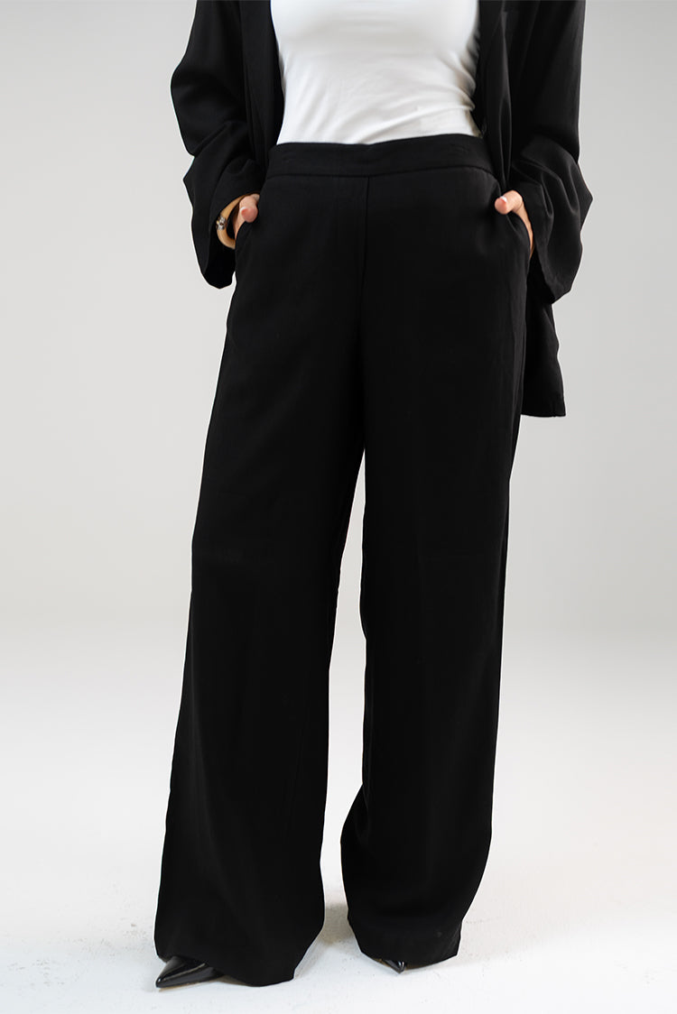 Linen Wide-Leg Pants