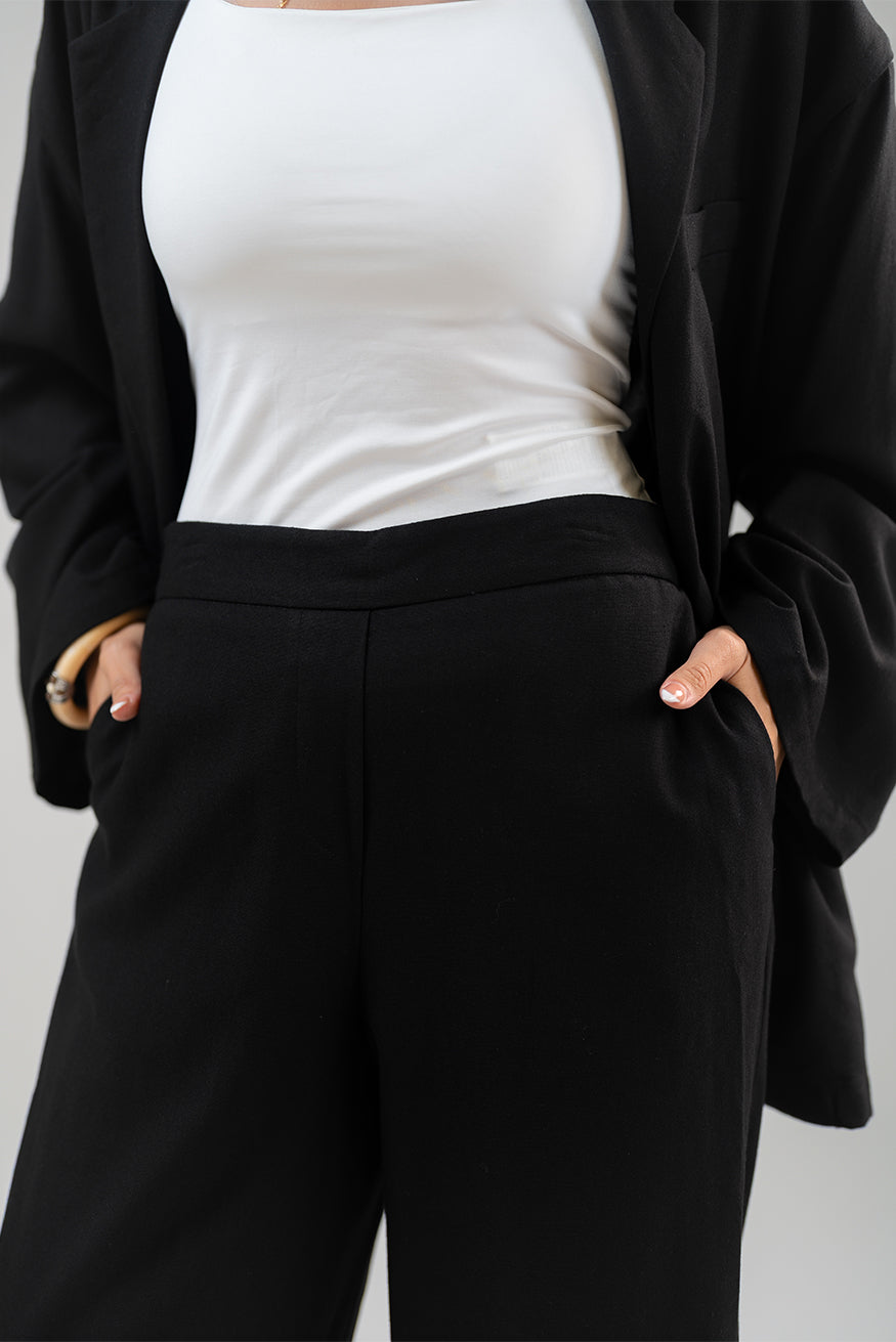 Linen Wide-Leg Pants