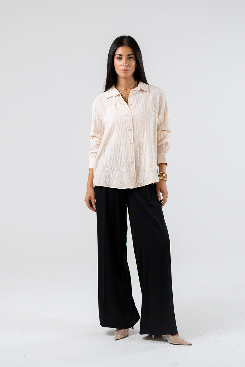 Textured Button-Up Shirt