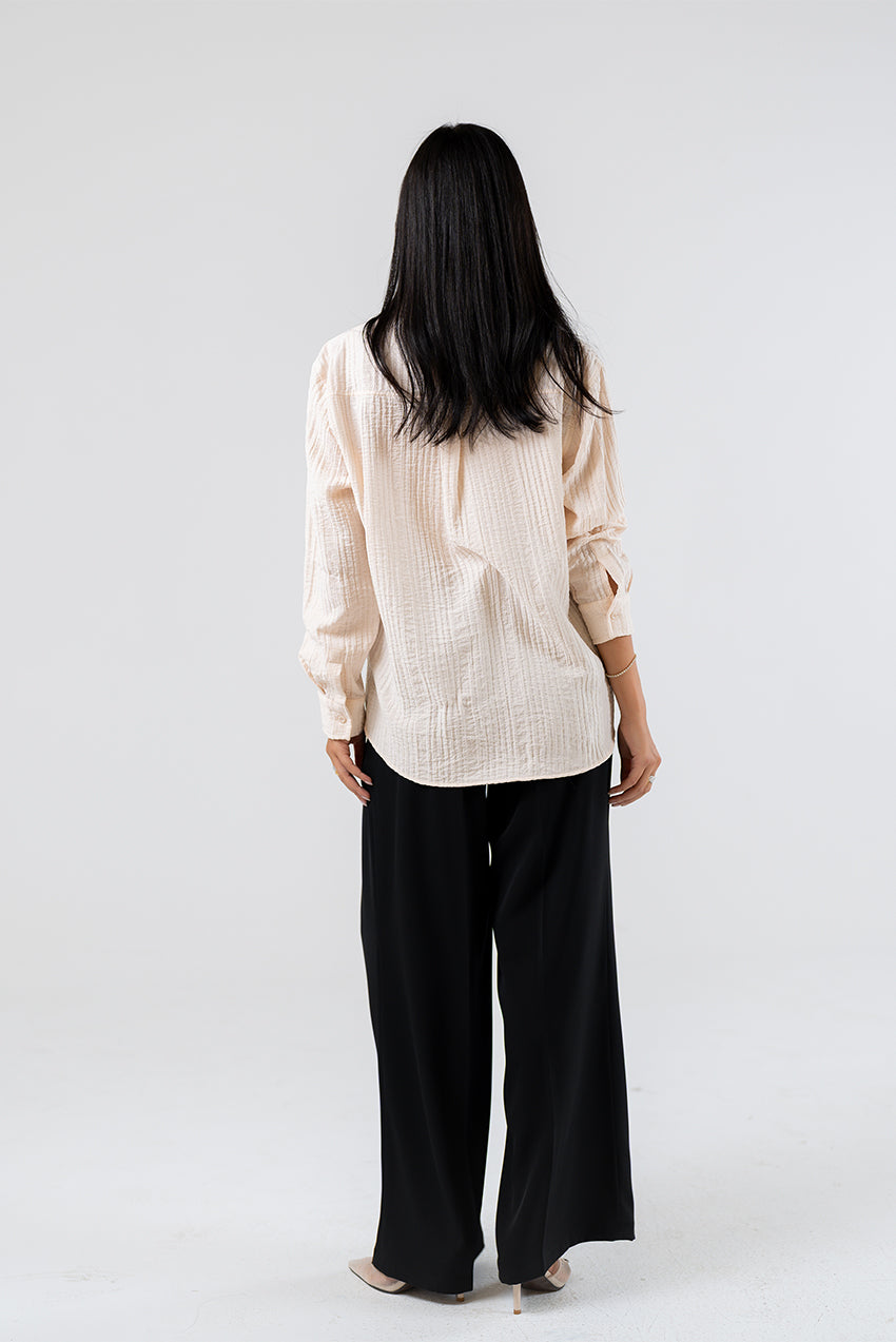 Textured Button-Up Shirt