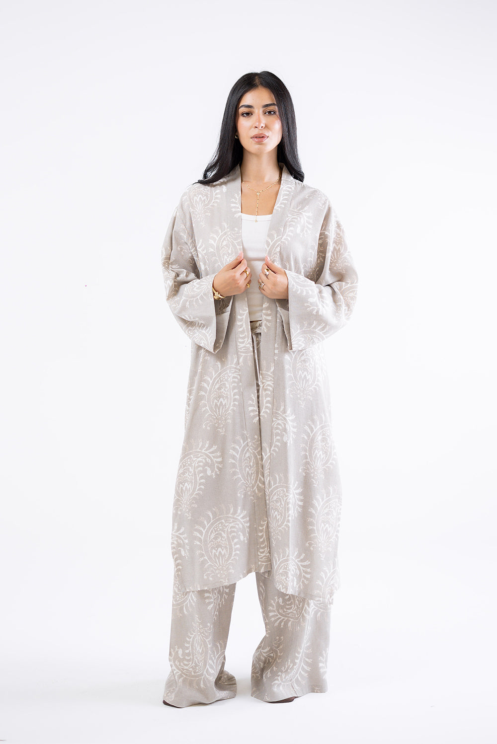 Elegant Printed Cardigan