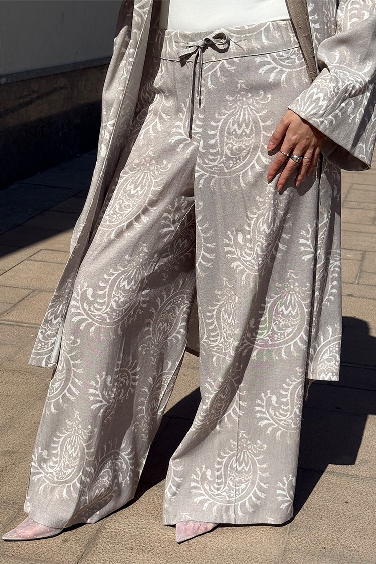 Matching Wide-Leg Pants