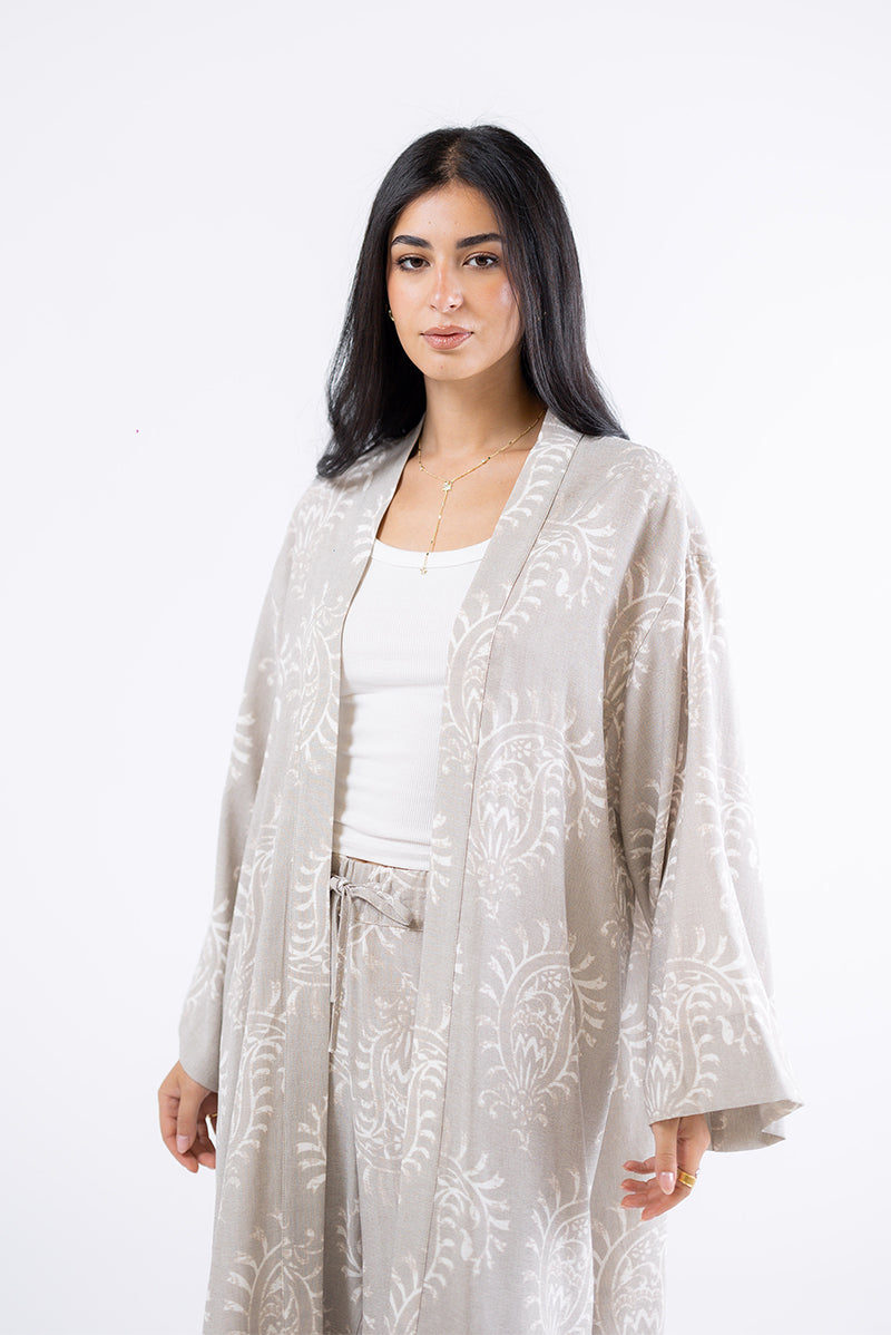 Elegant Printed Cardigan