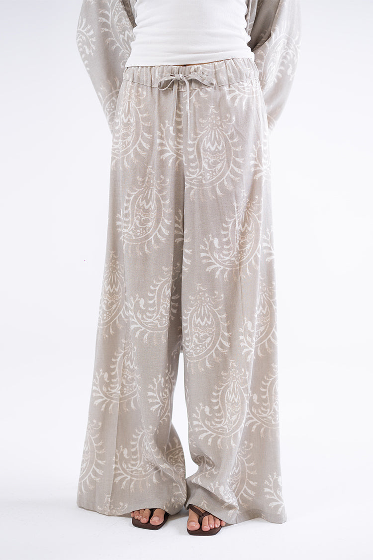 Matching Wide-Leg Pants