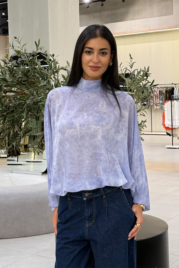 High-Neck Blouse
