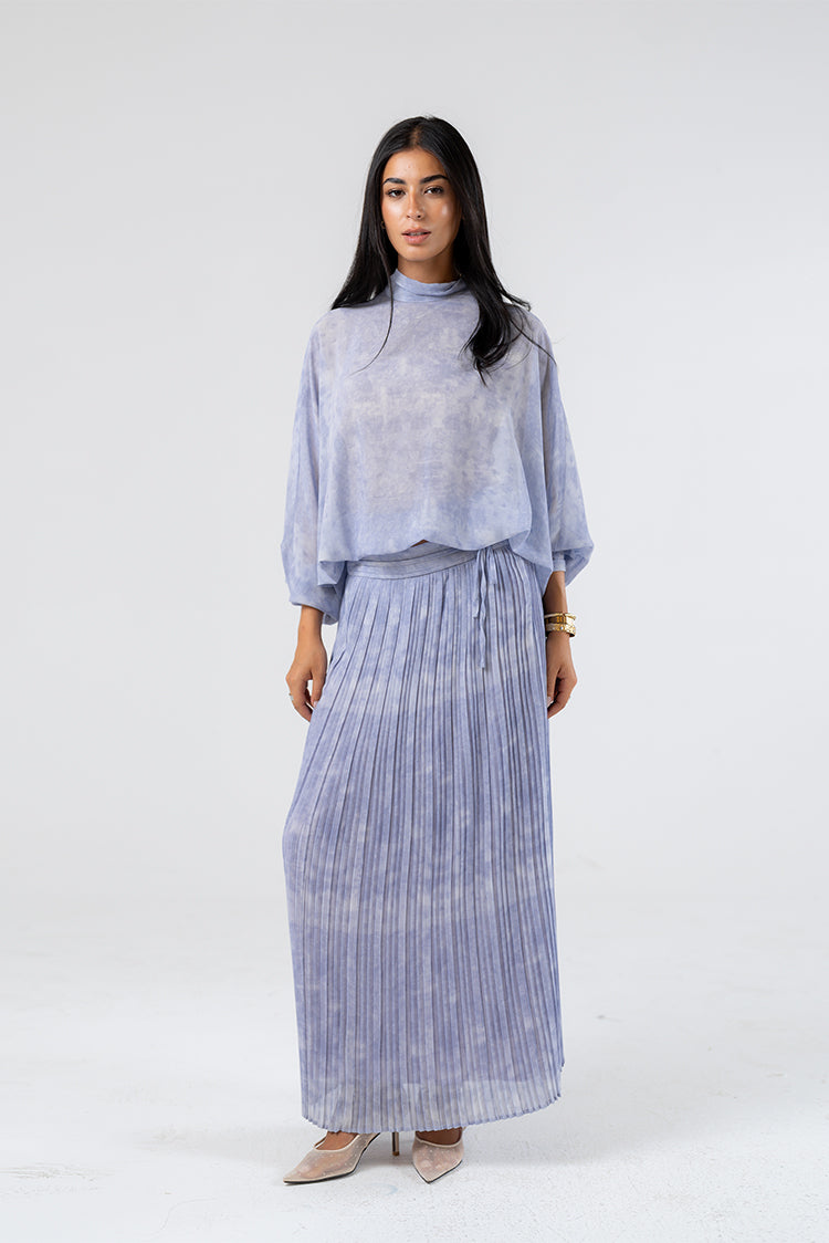 Pleated Maxi Skirt