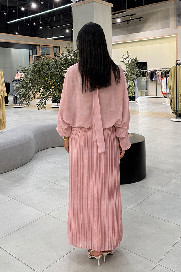 Pleated Maxi Skirt
