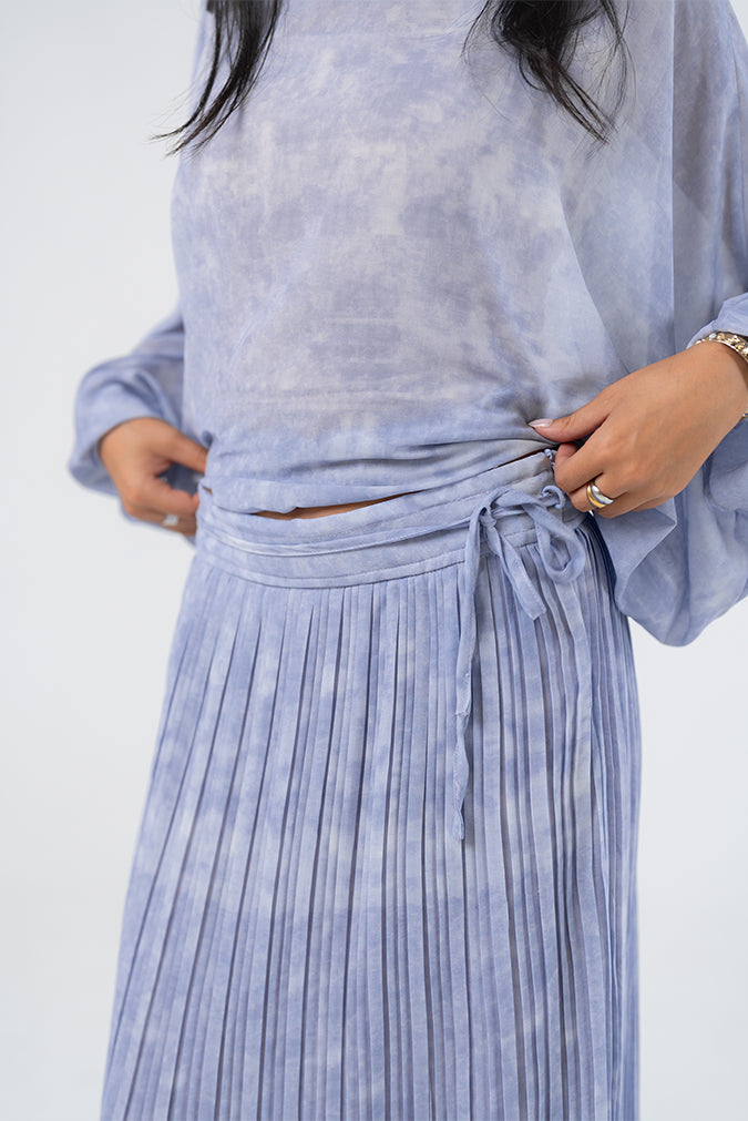 Pleated Maxi Skirt