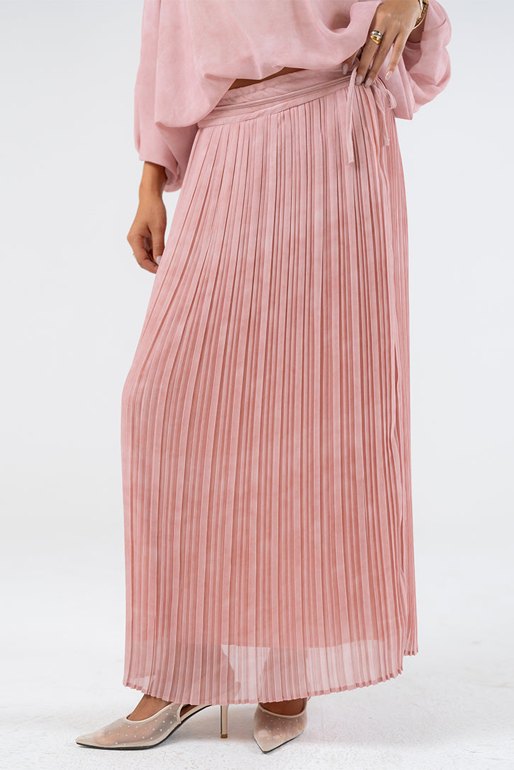 Pleated Maxi Skirt