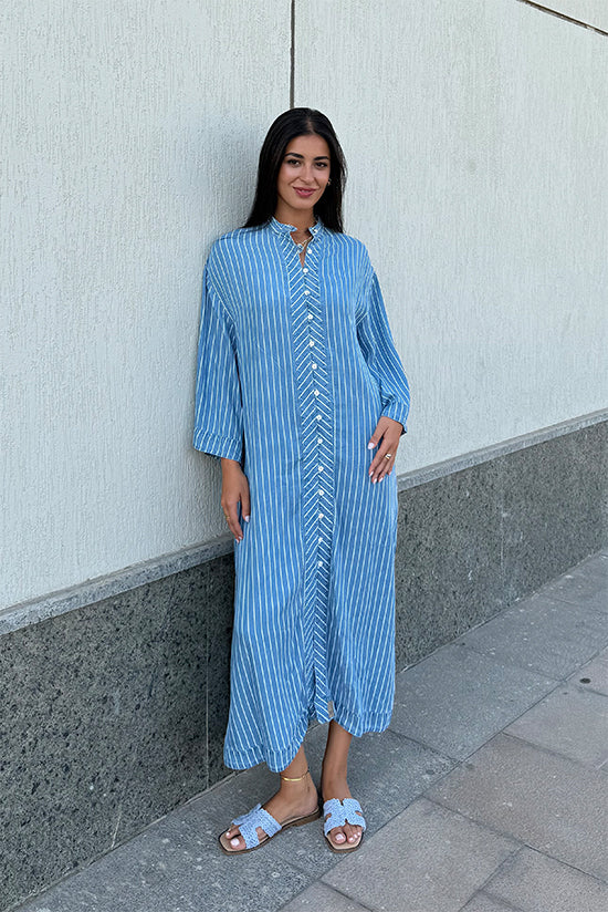 White Striped Longline Shirt