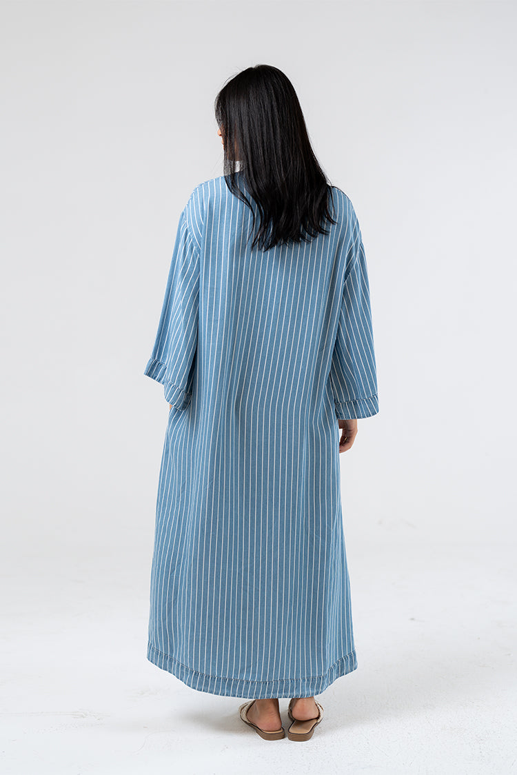White Striped Longline Shirt