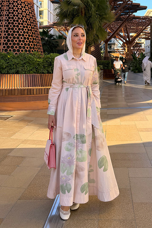 Floral Shirt Maxi Dress
