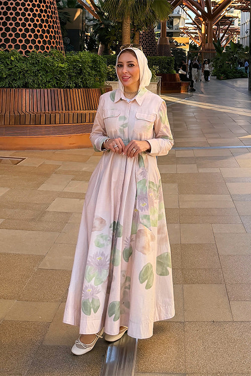 Floral Shirt Maxi Dress