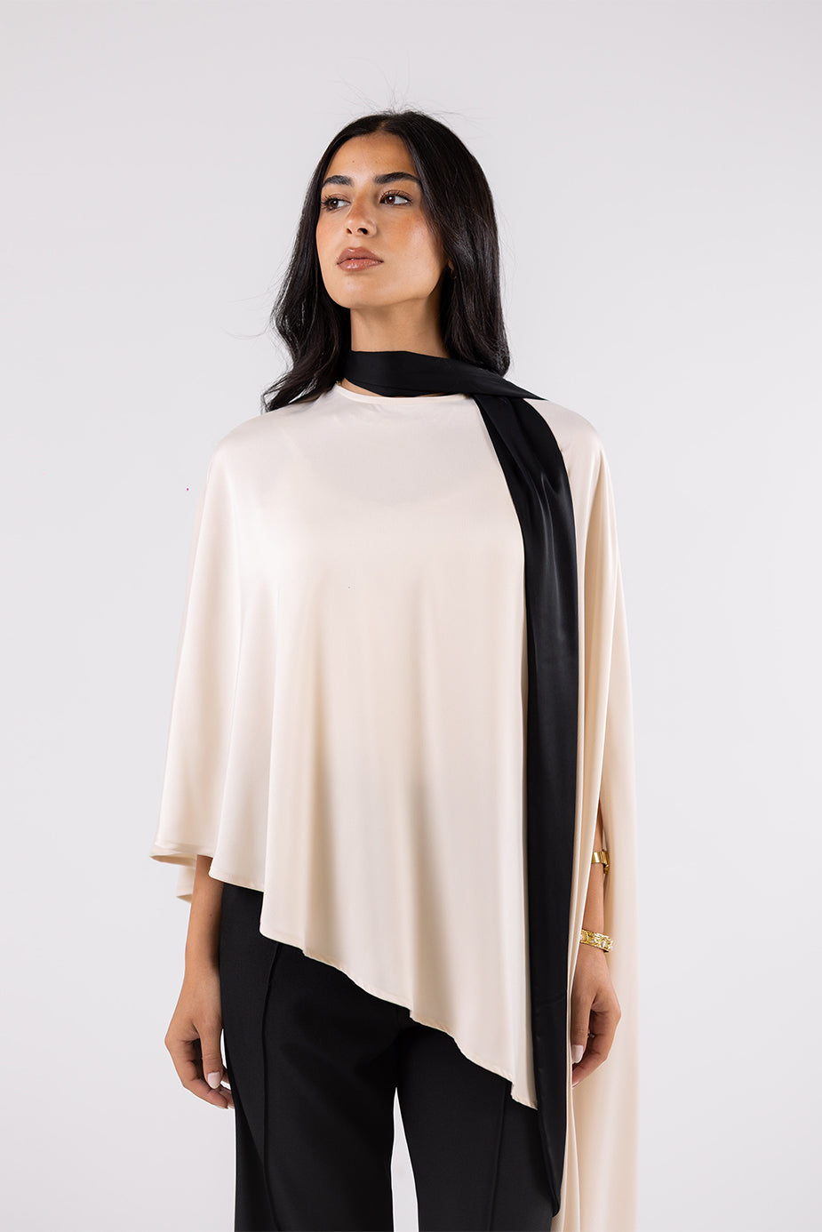 Cape Blouse with Scarf