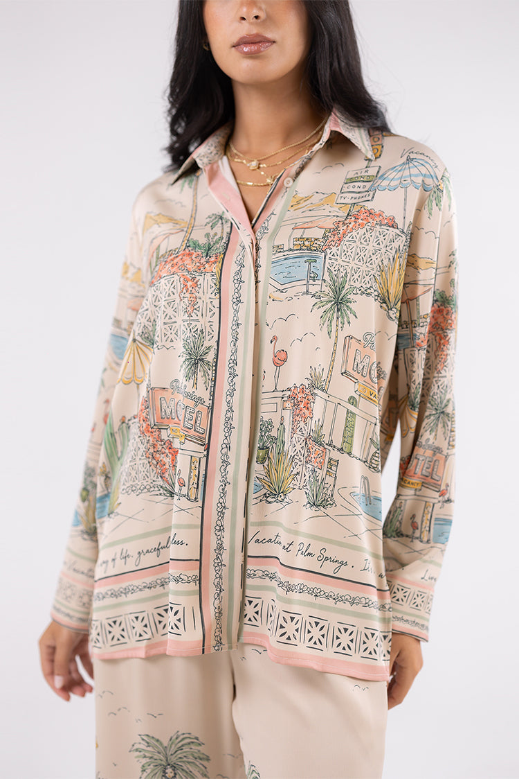 Printed Satin Shirt