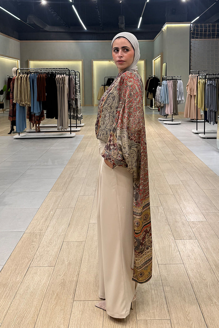 High-Waisted Wide-Leg Trousers