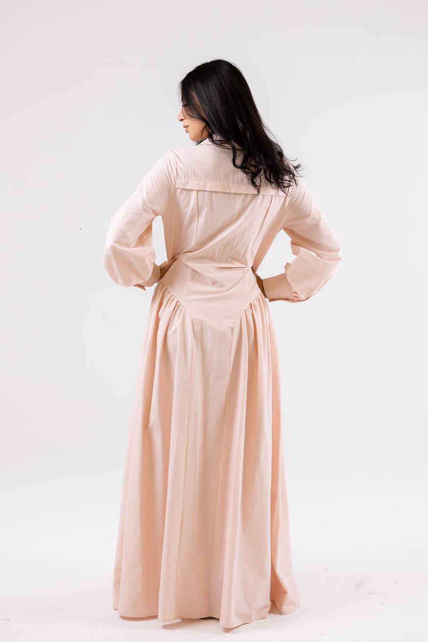 Button-Front Shirt Maxi Dress