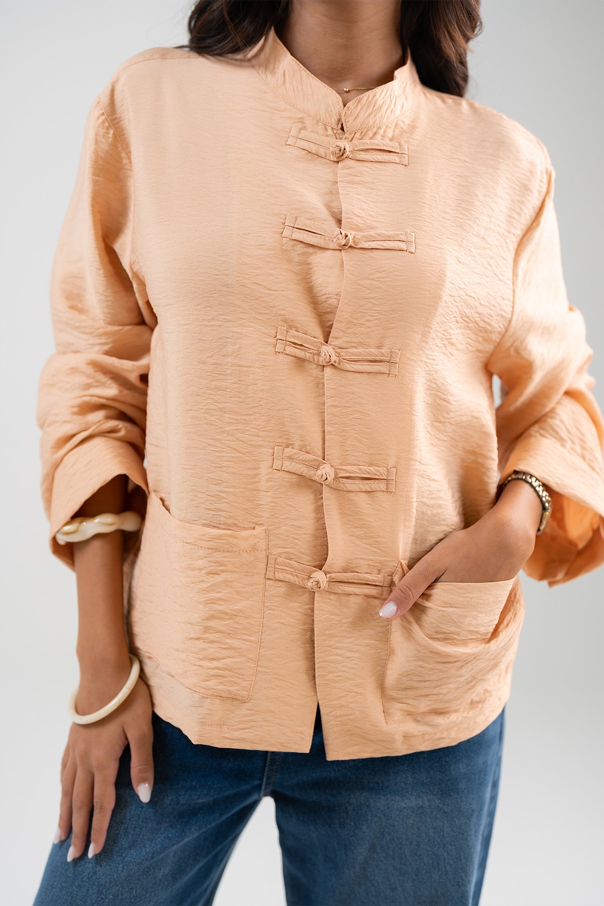 Mandarin Collar Blouse
