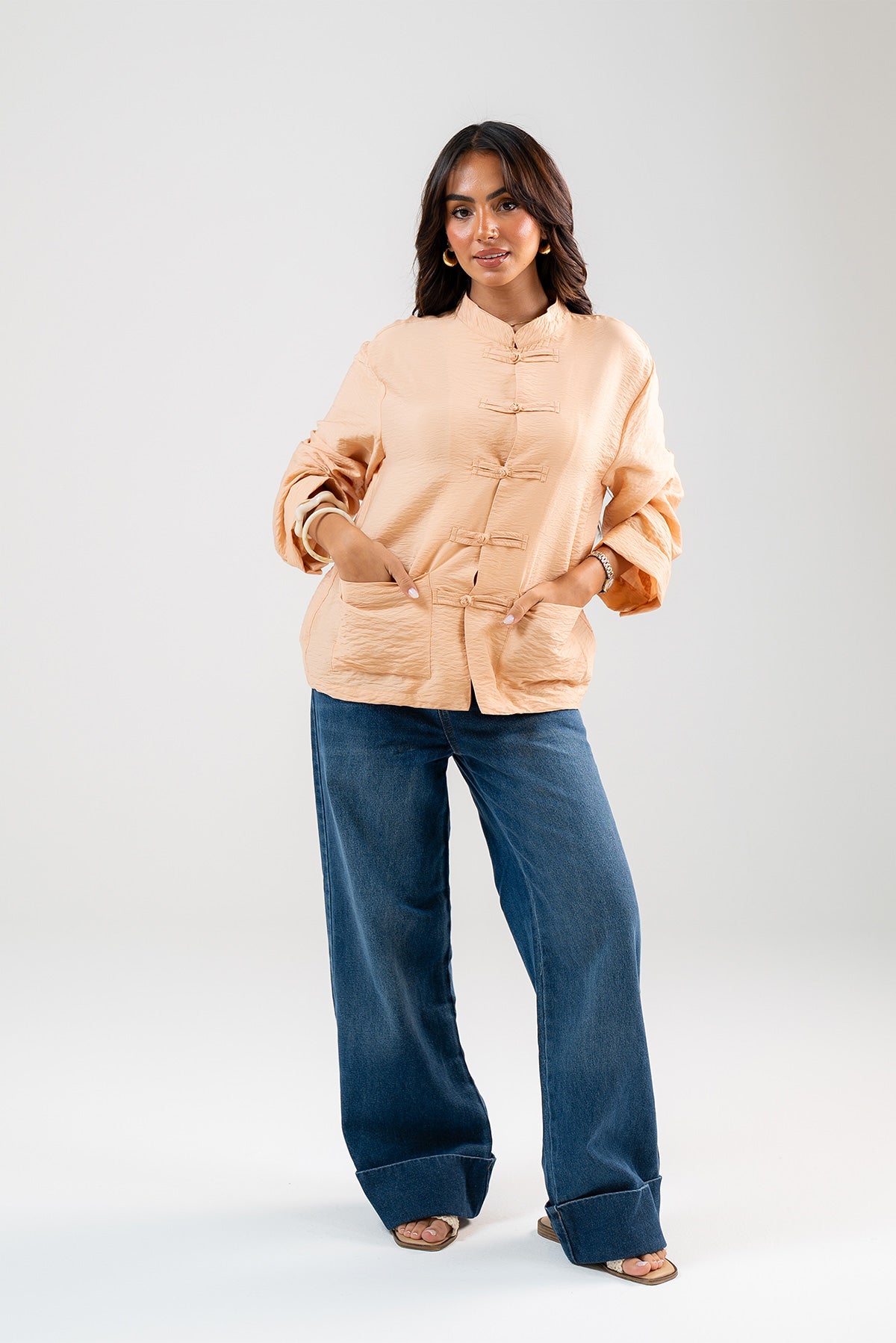 Mandarin Collar Blouse