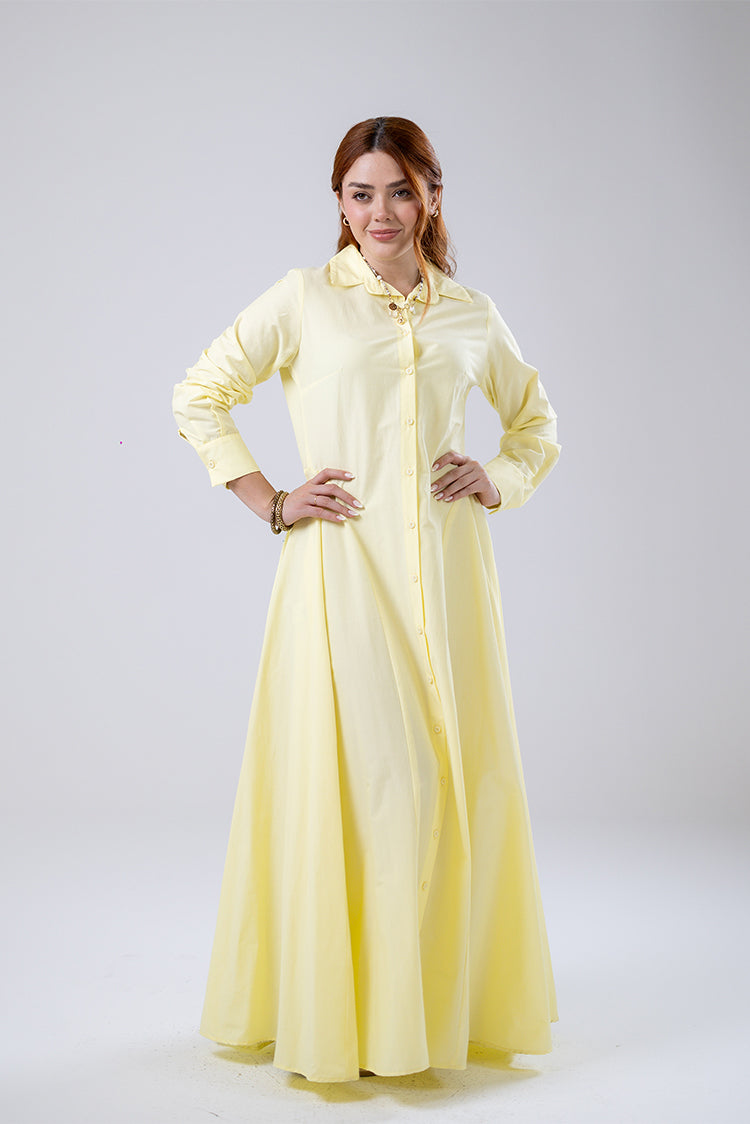 Classic Flared Shirt Dress