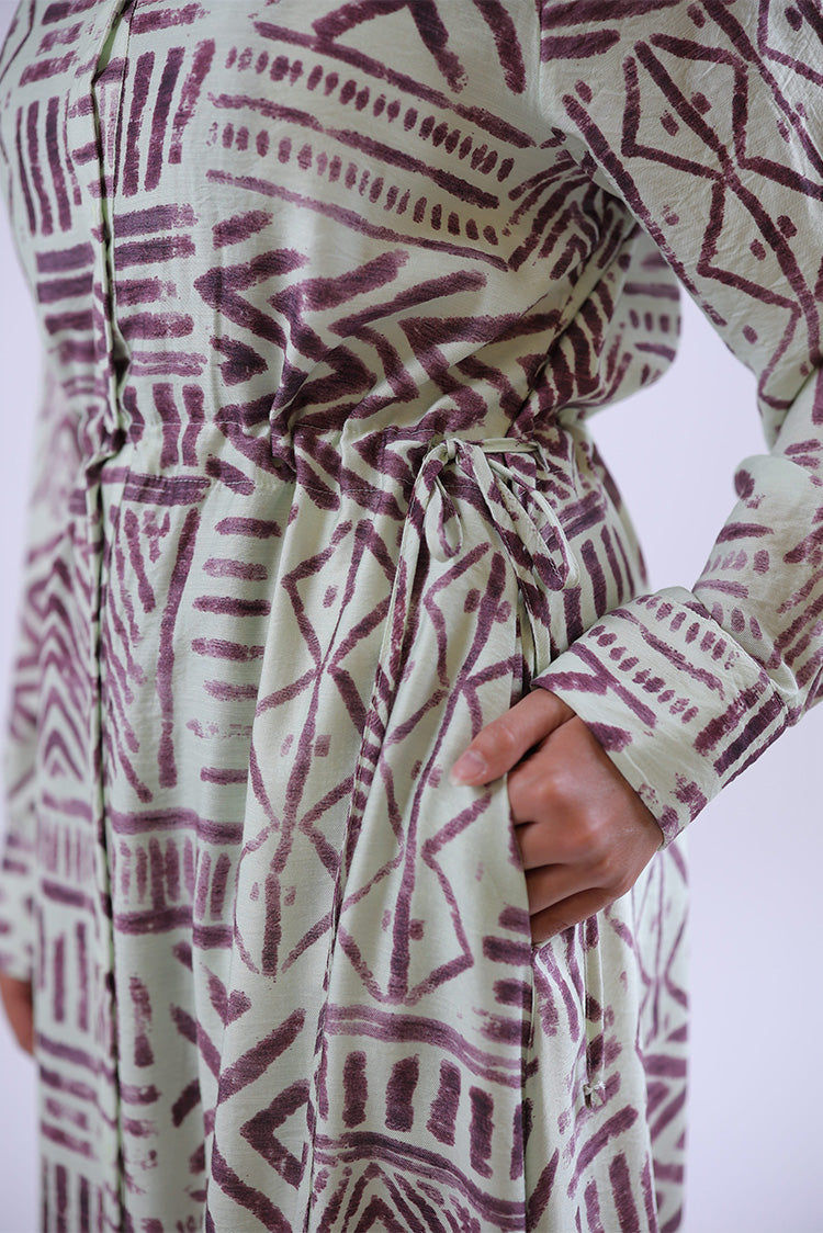 Geometric Print Maxi Dress