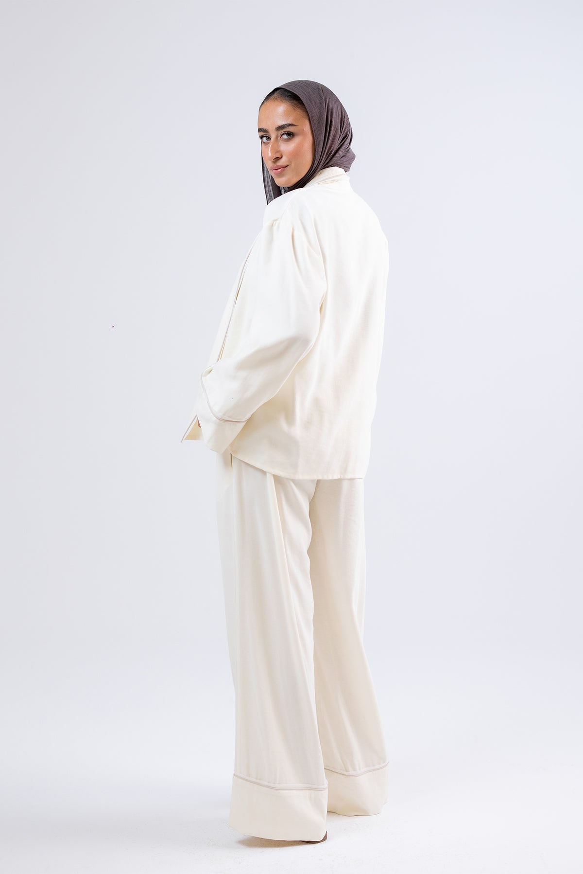 Wide-Leg Drawstring Pants