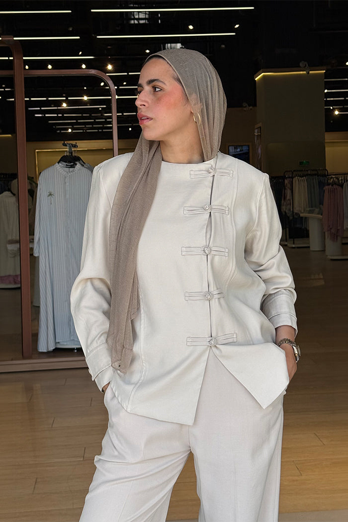 Mandarin Collar Blouse