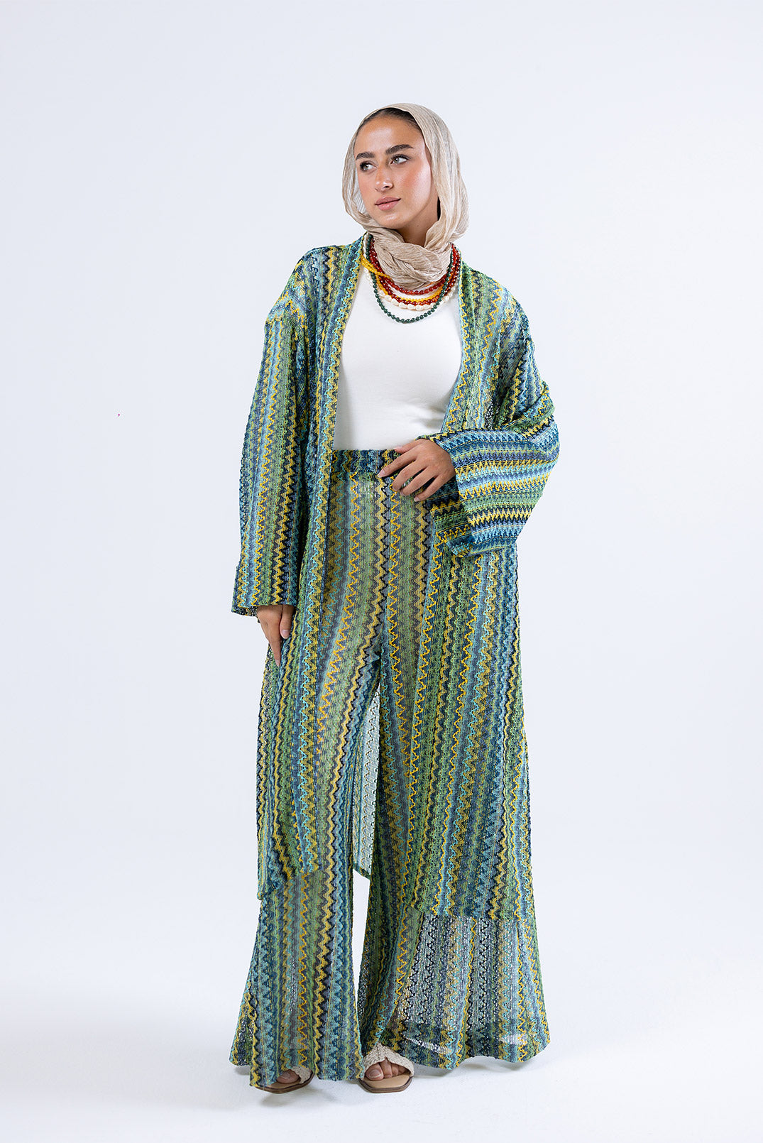 Zigzag Knit Cardigan