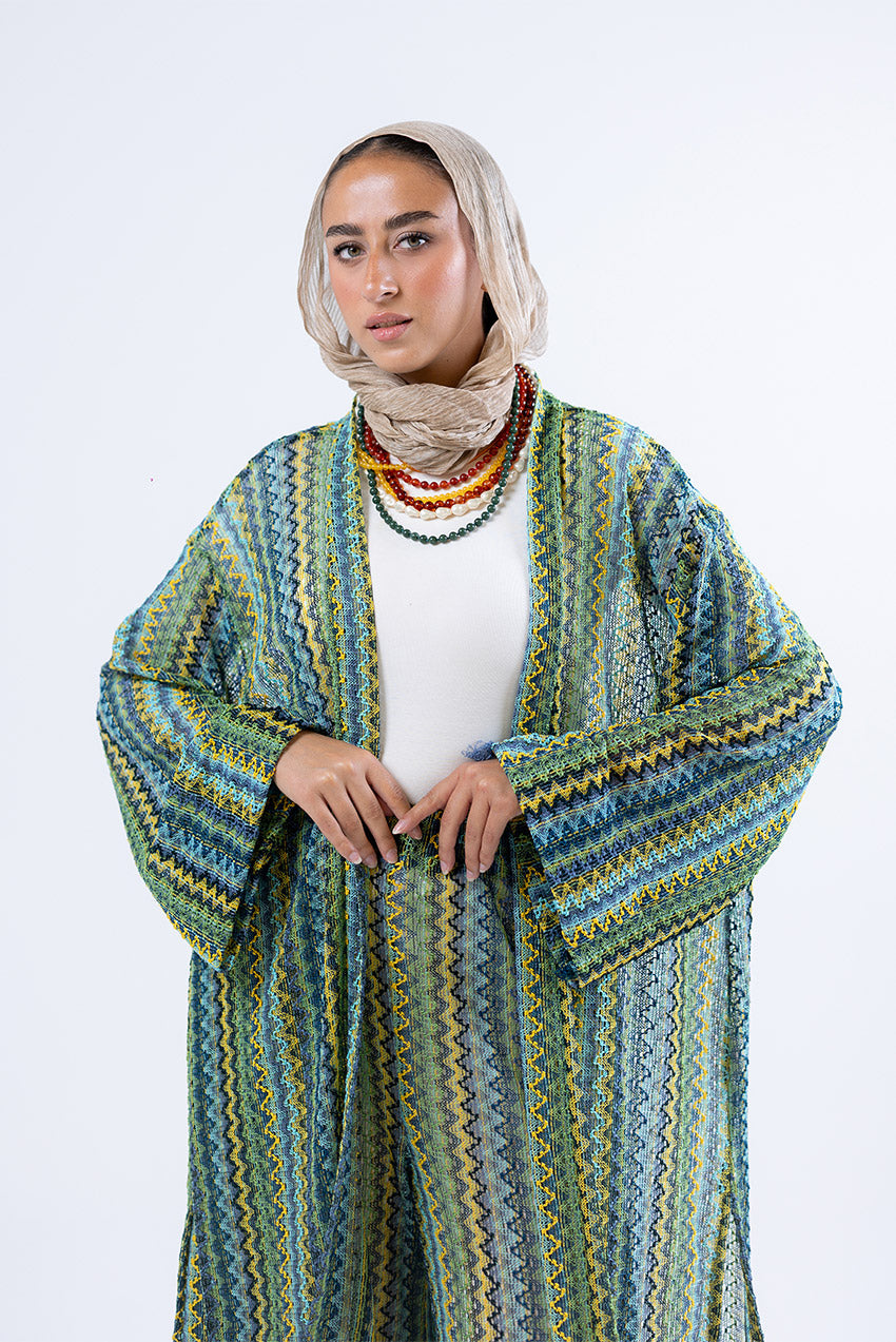 Zigzag Knit Cardigan