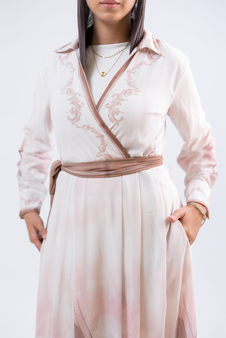 Elegant Wrap-Style Maxi Dress