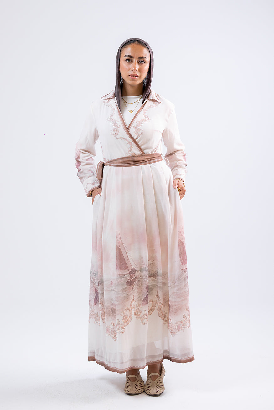 Elegant Wrap-Style Maxi Dress