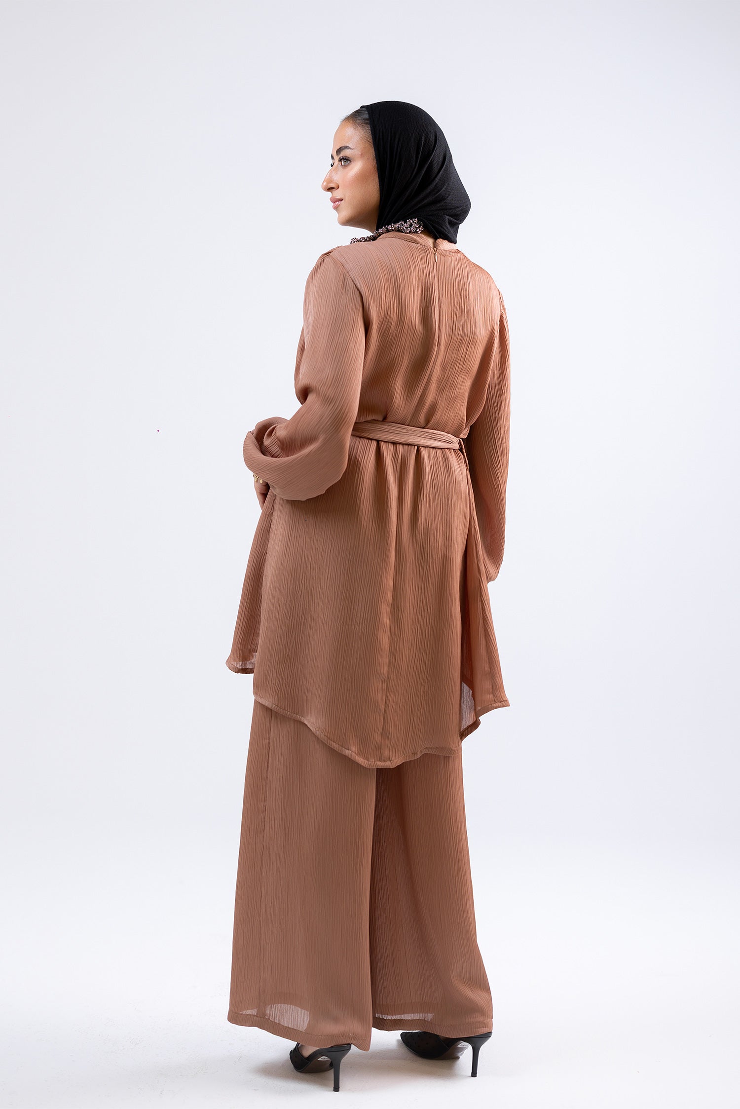 Belted Draped Blouse