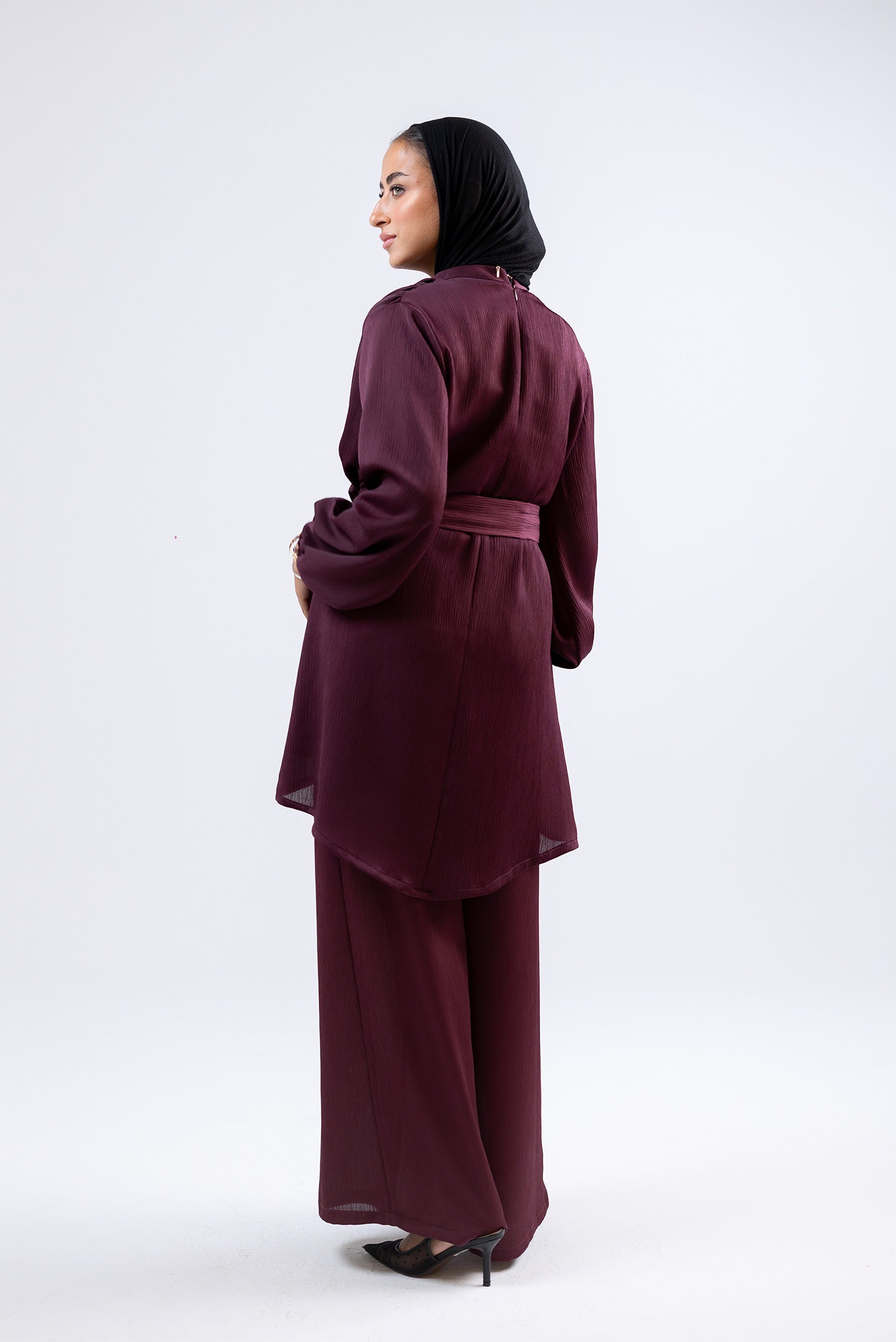 Belted Draped Blouse