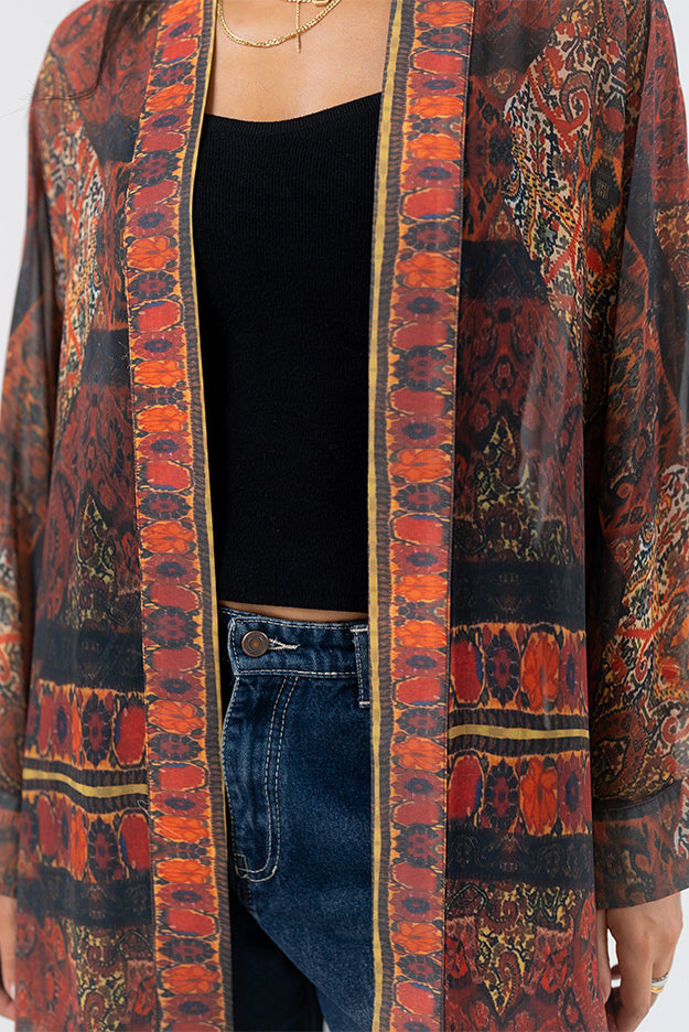 Printed Cardigan