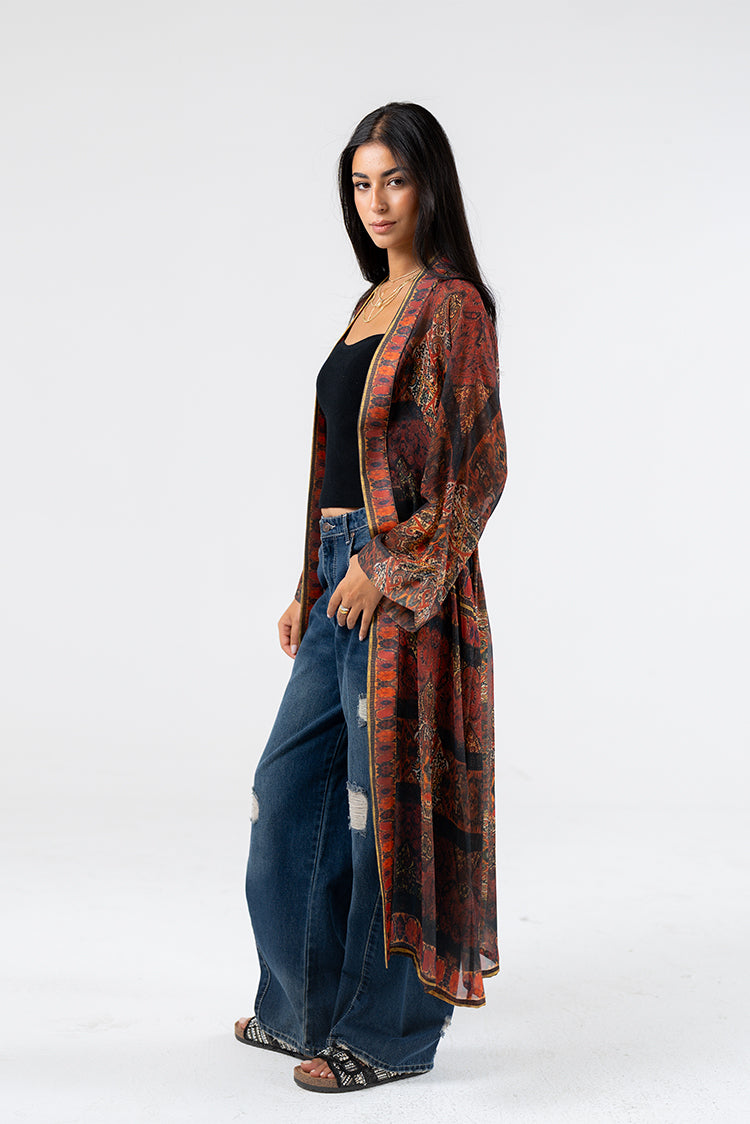 Printed Cardigan