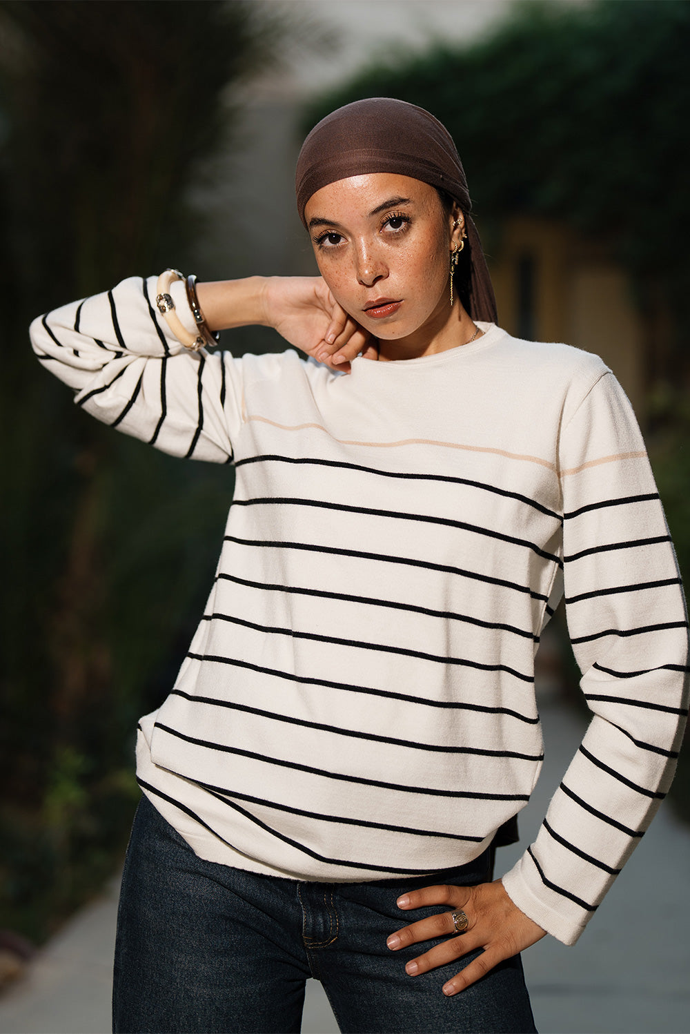 Striped Knit Top
