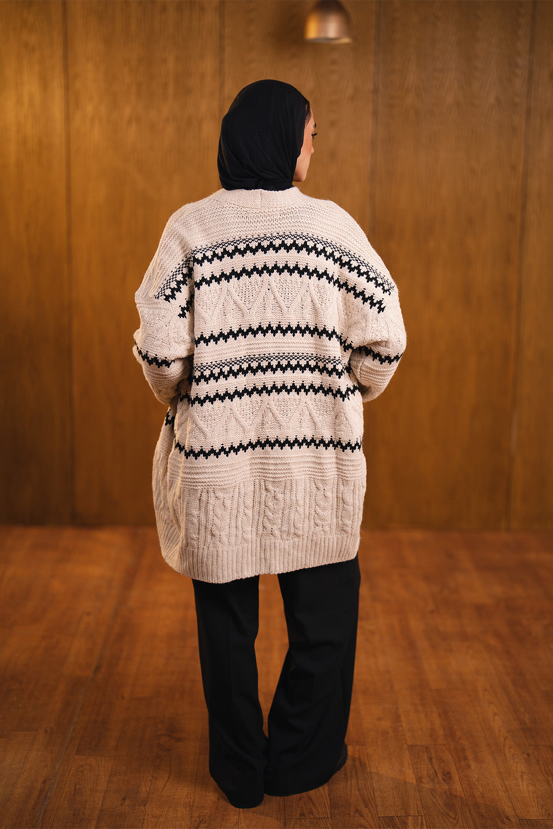 Patterned Knit Cardigan