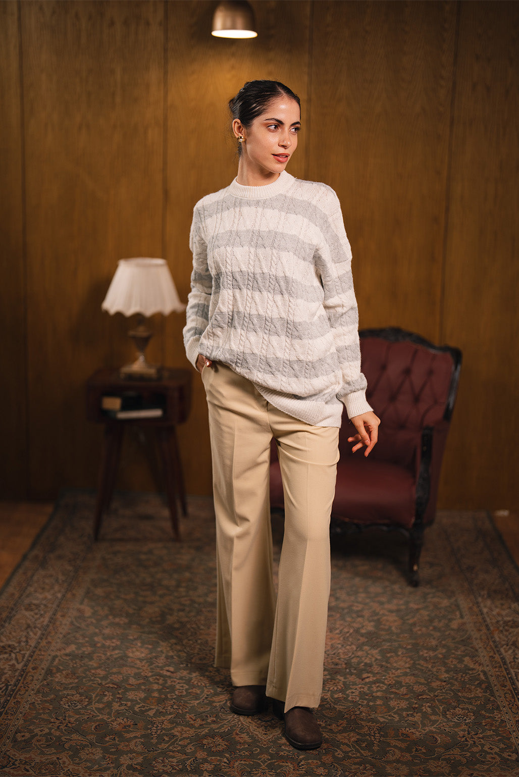 Striped Knit Sweater