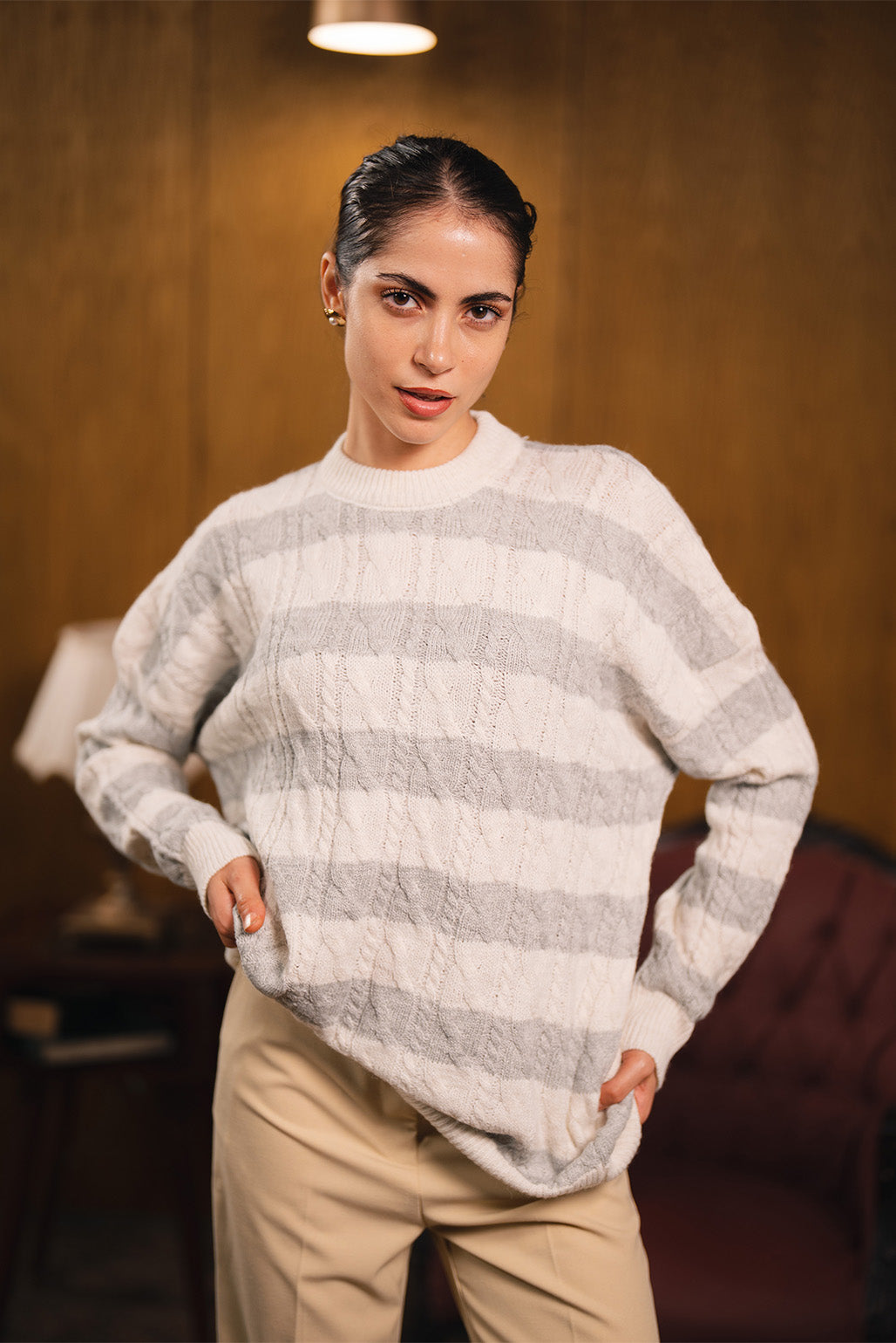 Striped Knit Sweater