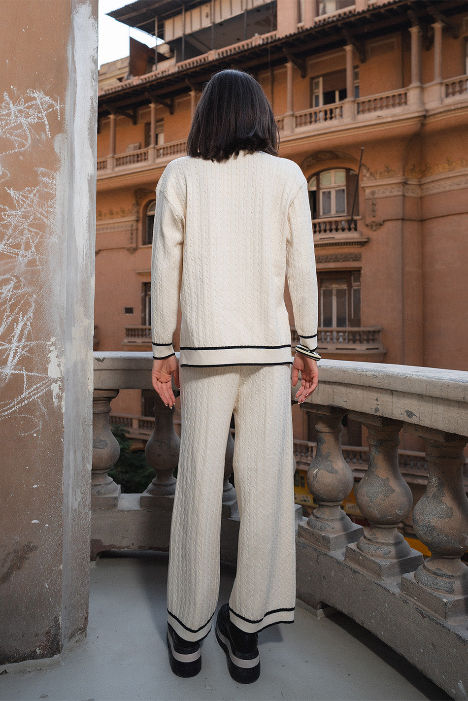 Textured Knit Trousers