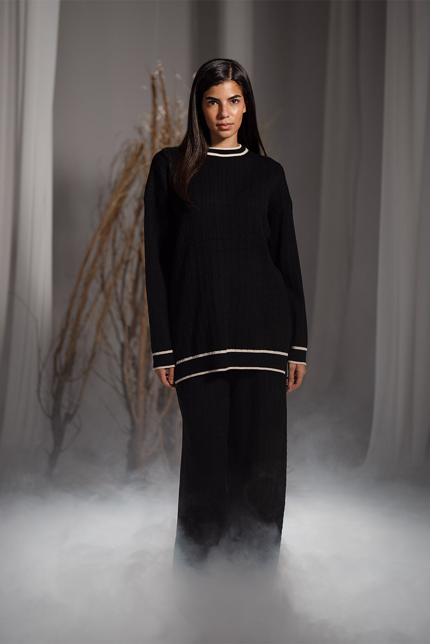 Textured Knit Trousers
