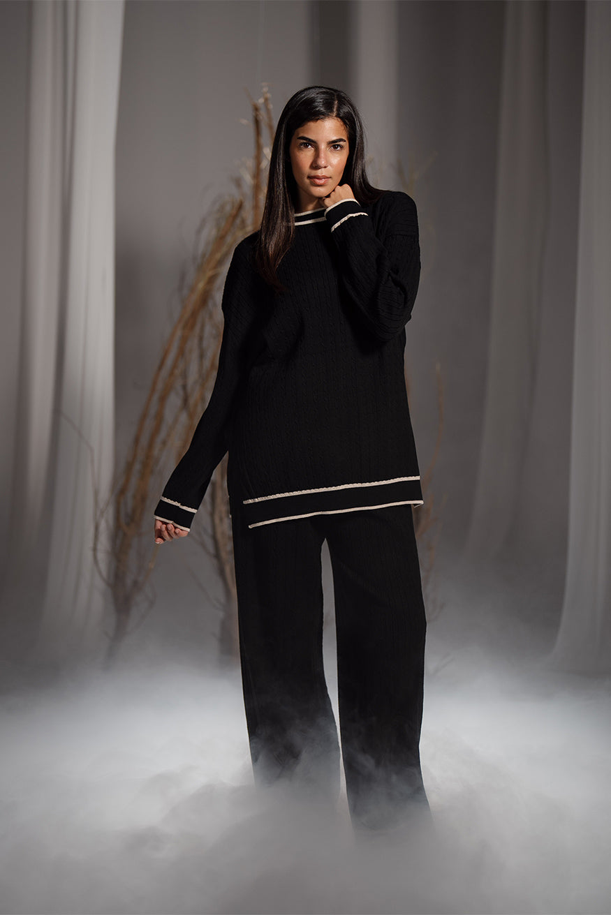 Textured Knit Trousers