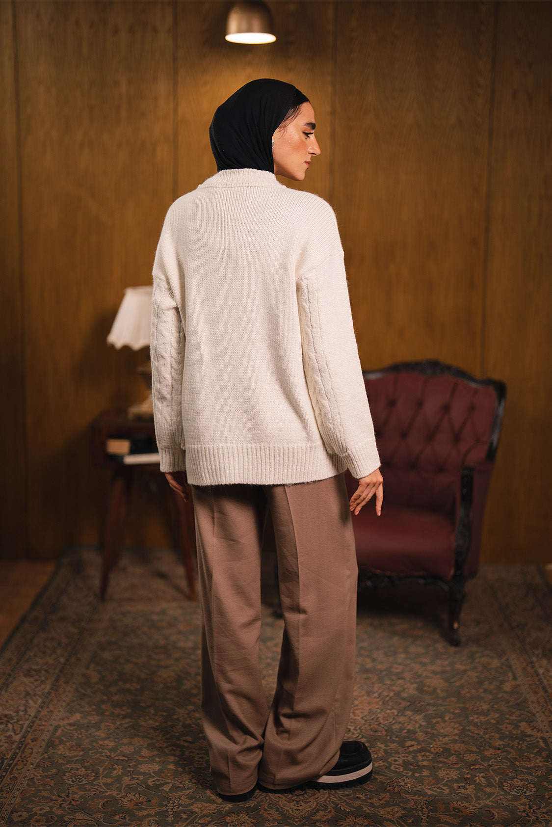 Cable-Knit Oversized Sweater