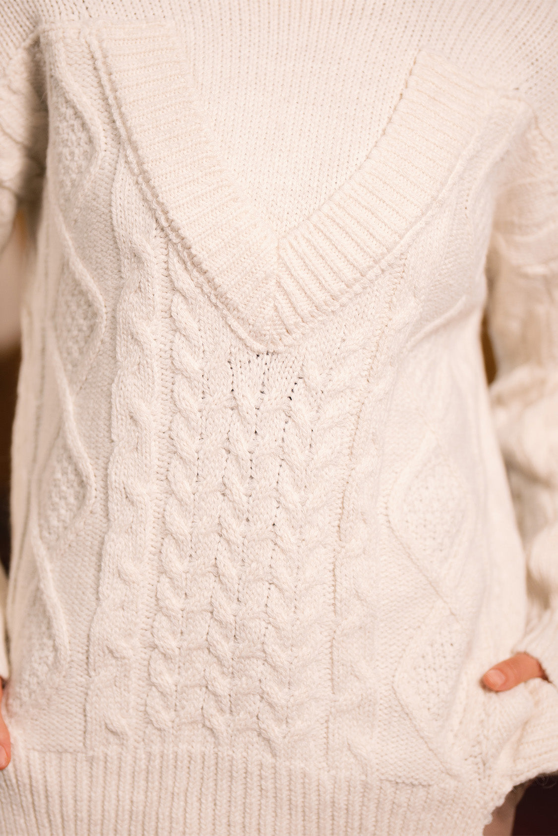 Cable-Knit Oversized Sweater