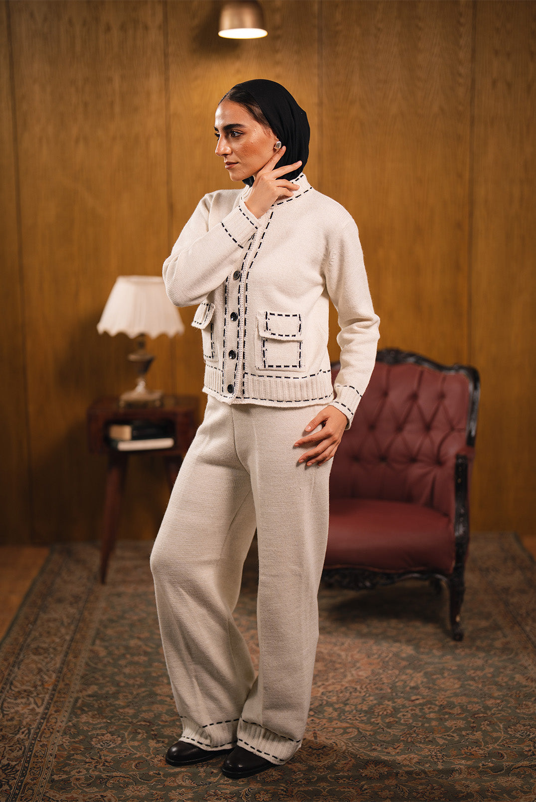 Knitted Wide-Leg Pants