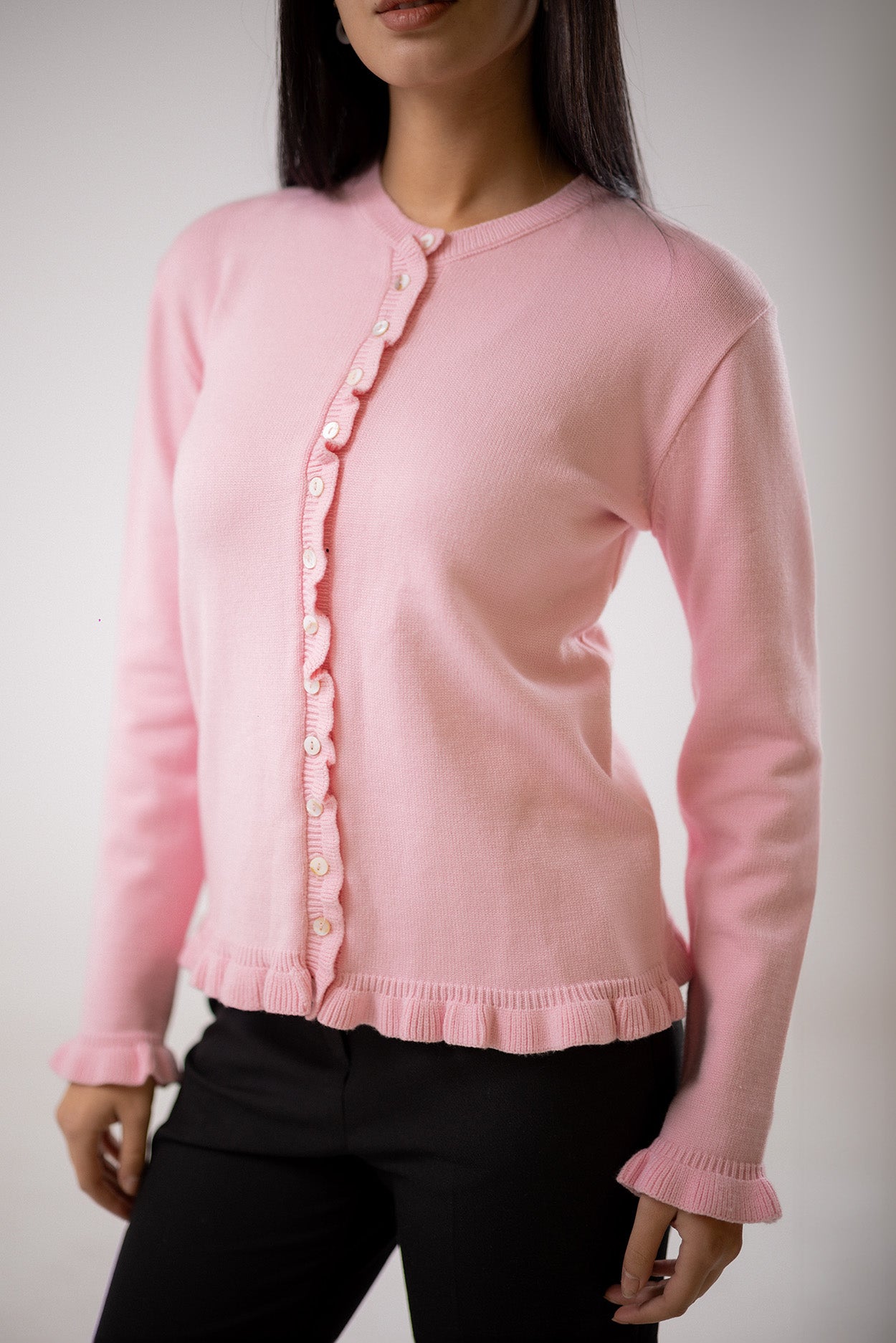 Buttoned Knit Cardigan