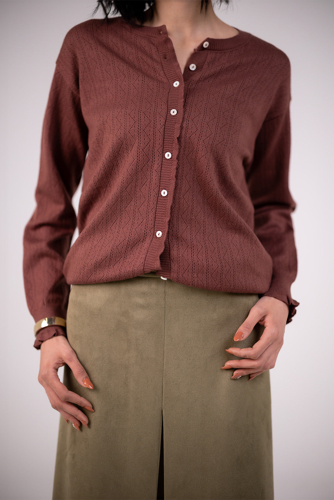 Classic Buttoned Knit Cardigan