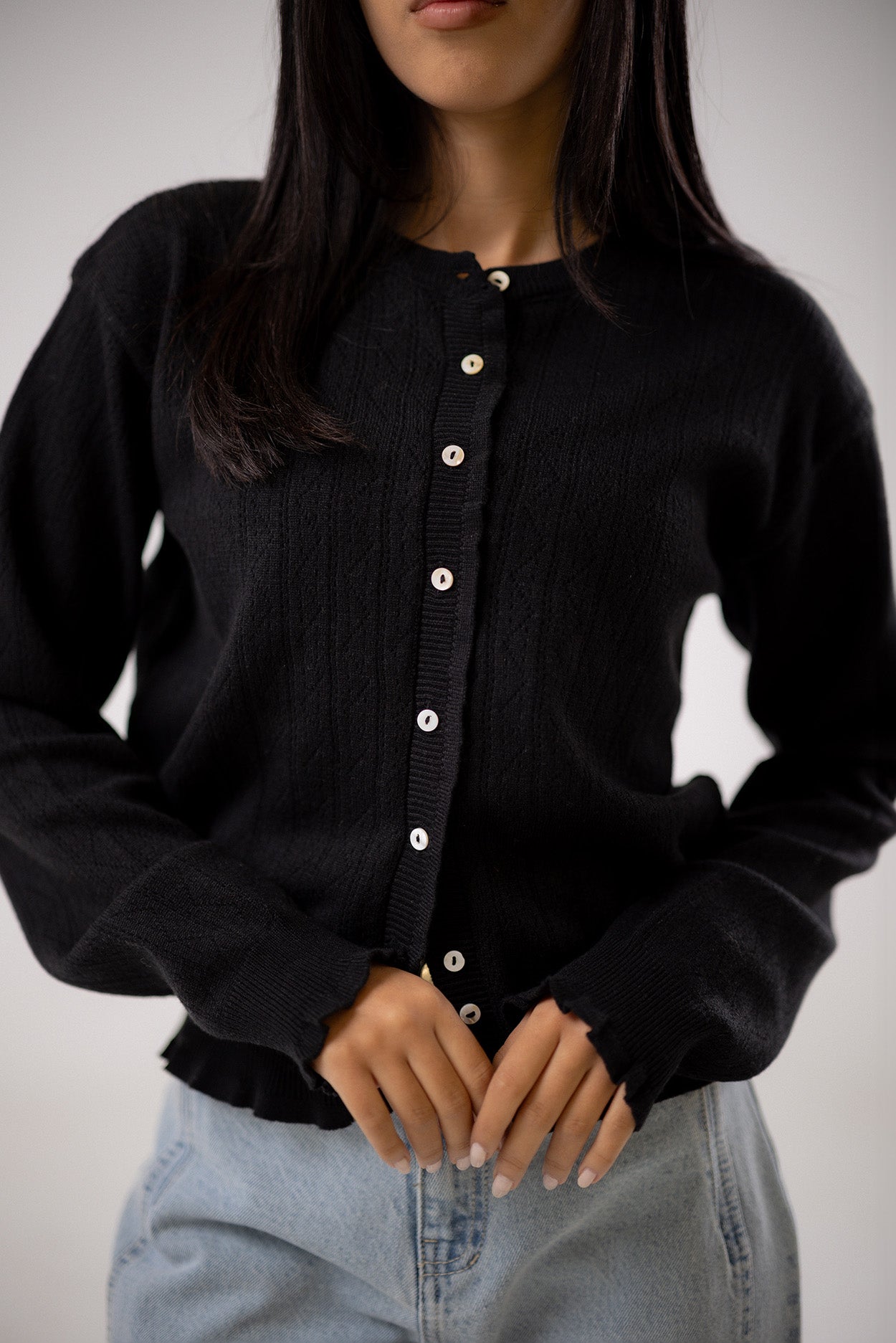 Classic Buttoned Knit Cardigan