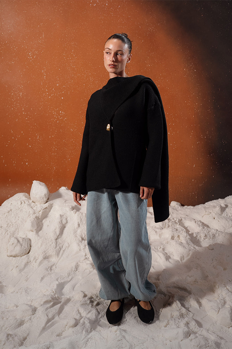 Asymmetric Wool Jacket