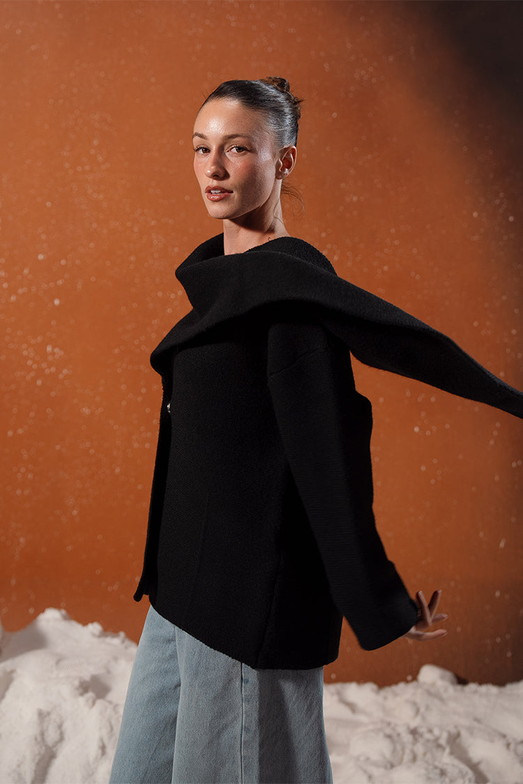 Asymmetric Wool Jacket